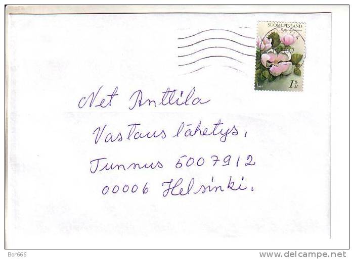 GOOD FINLAND Postal Cover 2006 - Good Stamped: Flowers - Cartas & Documentos