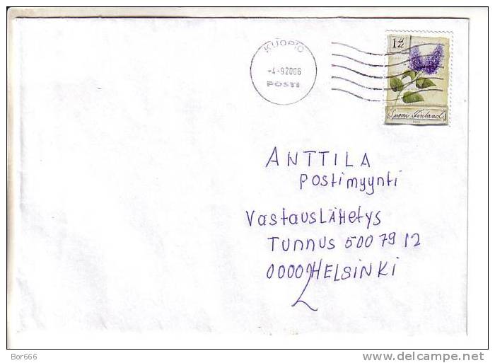 GOOD FINLAND Postal Cover 2006 - Good Stamped: Lilac - Cartas & Documentos