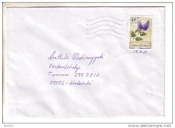 GOOD FINLAND Postal Cover 2006 - Good Stamped: Lilac - Cartas & Documentos