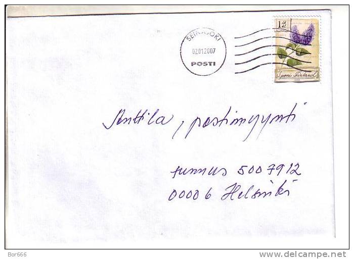 GOOD FINLAND Postal Cover 2007 - Good Stamped: Lilac - Cartas & Documentos