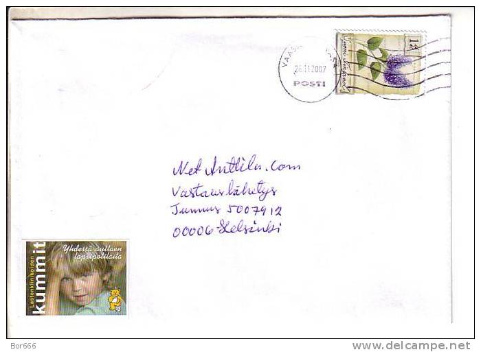 GOOD FINLAND Postal Cover 2007 - Good Stamped: Lilac - Cartas & Documentos