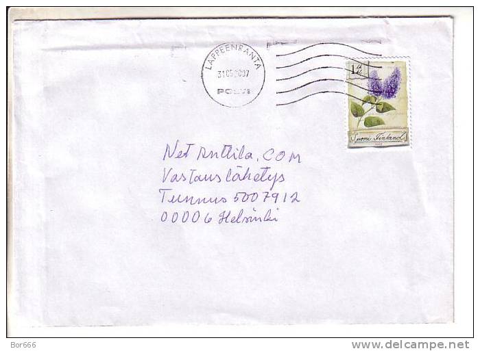 GOOD FINLAND Postal Cover 2007 - Good Stamped: Lilac - Cartas & Documentos