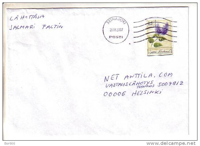 GOOD FINLAND Postal Cover 2007 - Good Stamped: Lilac - Covers & Documents