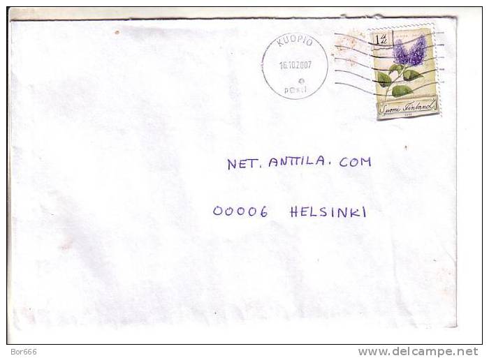 GOOD FINLAND Postal Cover 2007 - Good Stamped: Lilac - Cartas & Documentos