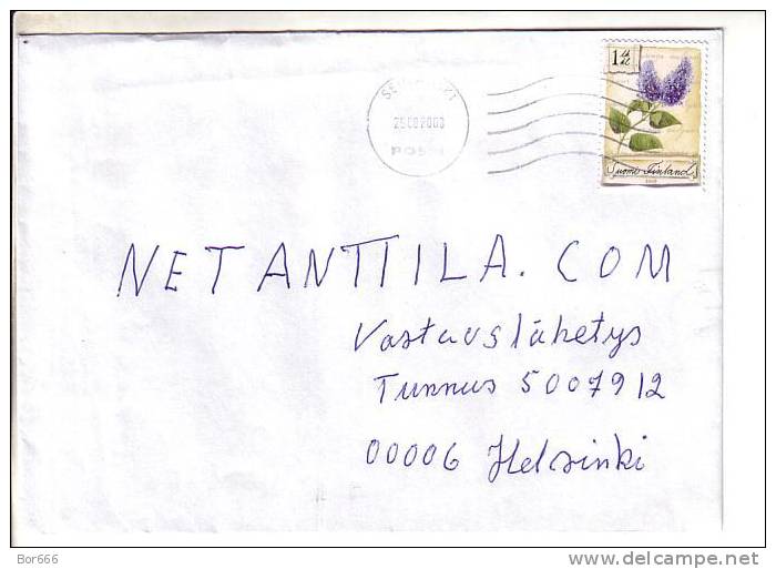 GOOD FINLAND Postal Cover 2008 - Good Stamped: Lilac - Cartas & Documentos