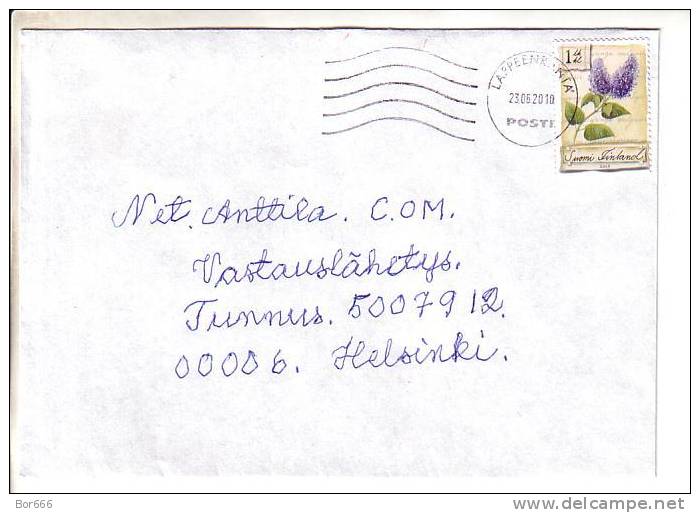 GOOD FINLAND Postal Cover 2010 - Good Stamped: Lilac - Cartas & Documentos