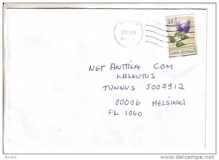 GOOD FINLAND Postal Cover 2010 - Good Stamped: Lilac - Cartas & Documentos