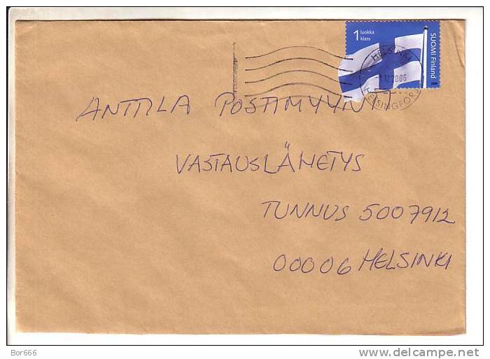 GOOD FINLAND Postal Cover 2006 - Good Stamped: Flag - Cartas & Documentos