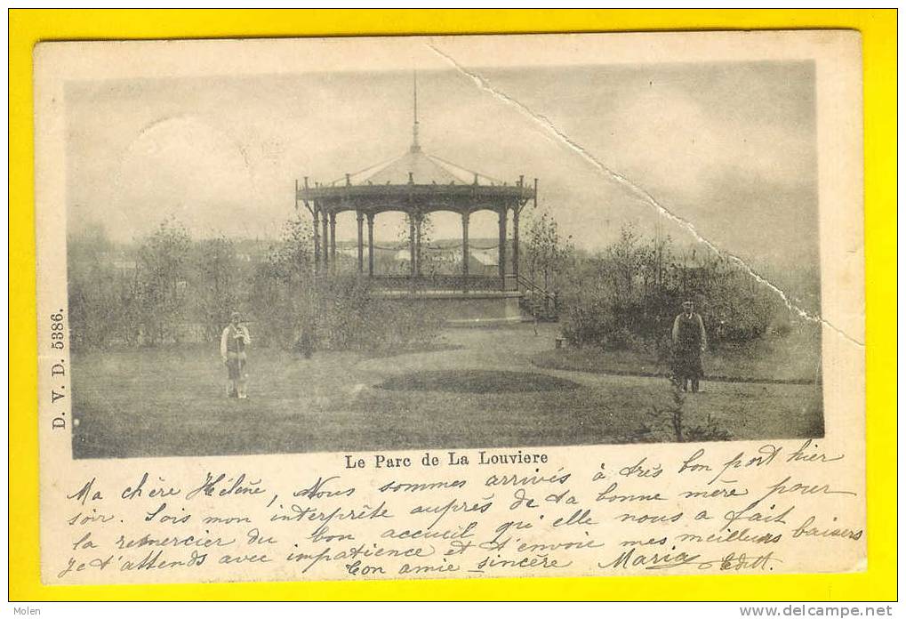 LE PARC DE LA LOUVIERE - Circulée : 1900 - KIOSQUE JARDIN JARDINIER Dos Non Divisé  1778 - La Louvière