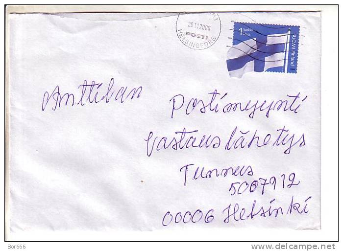 GOOD FINLAND Postal Cover 2006 - Good Stamped: Flag - Cartas & Documentos