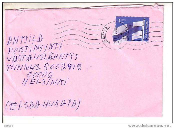 GOOD FINLAND Postal Cover 2006 - Good Stamped: Flag - Cartas & Documentos