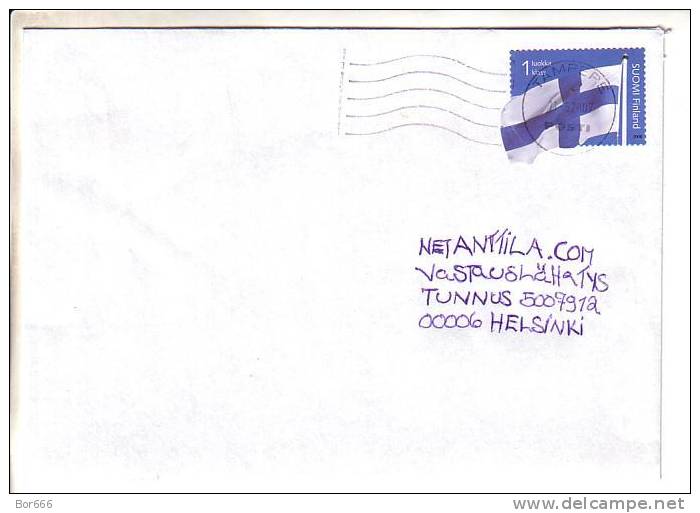 GOOD FINLAND Postal Cover 2007 - Good Stamped: Flag - Cartas & Documentos