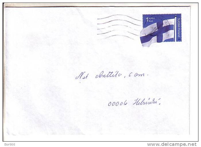 GOOD FINLAND Postal Cover 2008 - Good Stamped: Flag - Cartas & Documentos