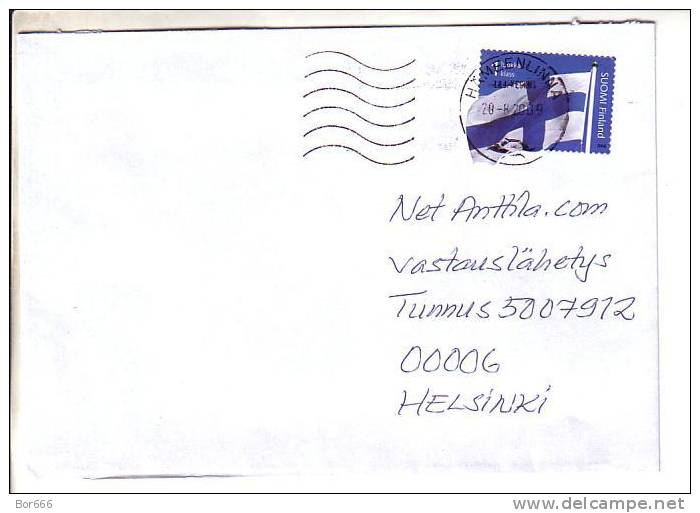 GOOD FINLAND Postal Cover 2009 - Good Stamped: Flag - Cartas & Documentos