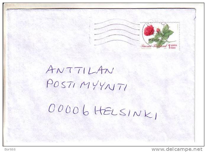 GOOD FINLAND Postal Cover 2005 - Good Stamped: Flower - Cartas & Documentos