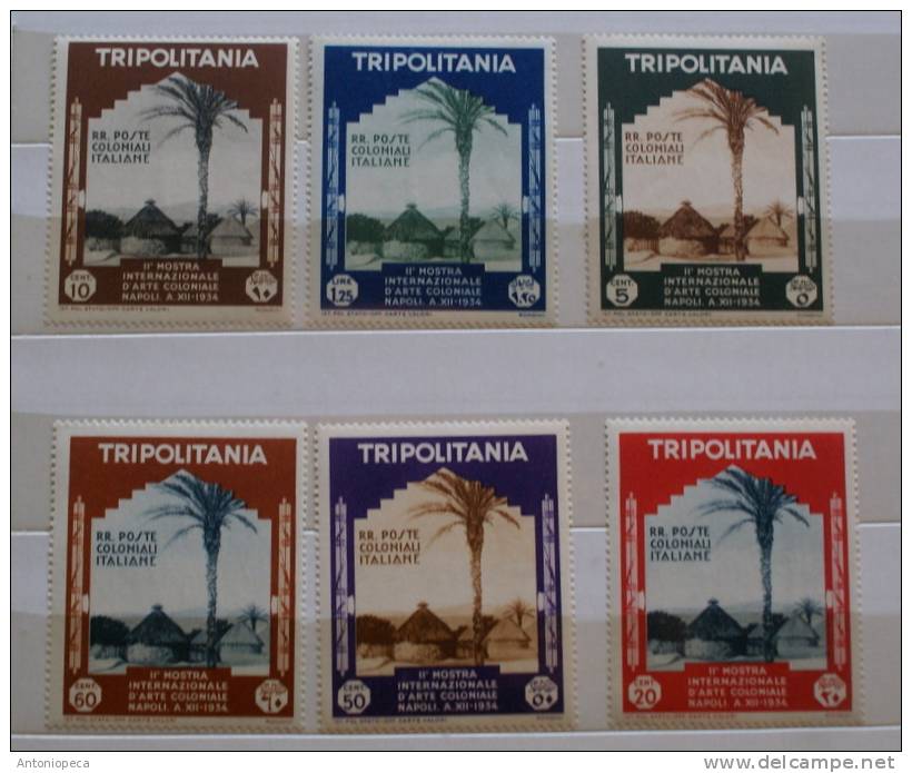 ITALY TRIPOLITANIA 1934 COMPLETE SET UNUSED - CV 50 - Tripolitania