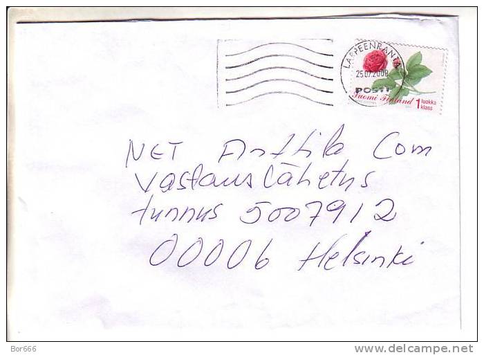 GOOD FINLAND Postal Cover 2008 - Good Stamped: Flower - Cartas & Documentos