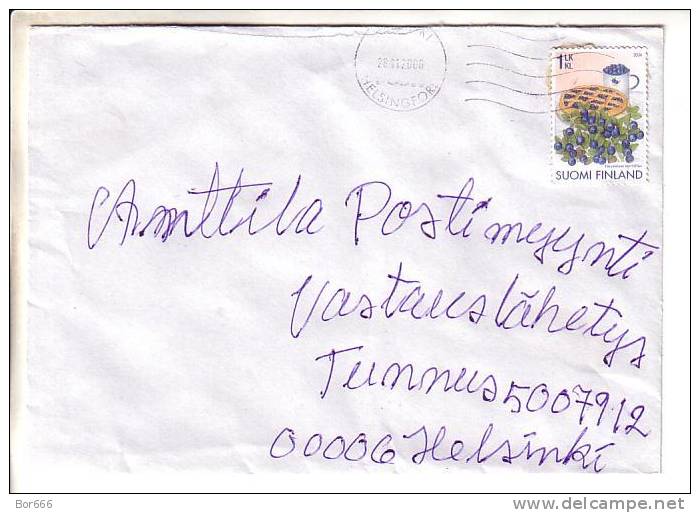 GOOD FINLAND Postal Cover 2006 - Good Stamped: Blueberry - Cartas & Documentos