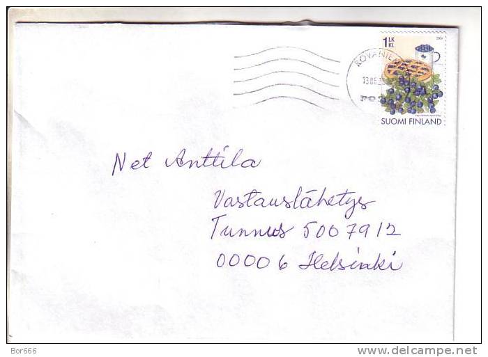 GOOD FINLAND Postal Cover 2007 - Good Stamped: Blueberry - Cartas & Documentos