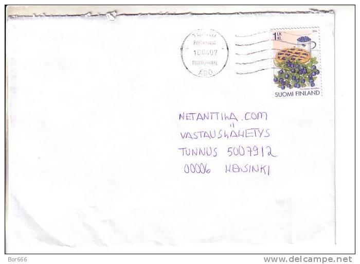 GOOD FINLAND Postal Cover 2007 - Good Stamped: Blueberry - Cartas & Documentos