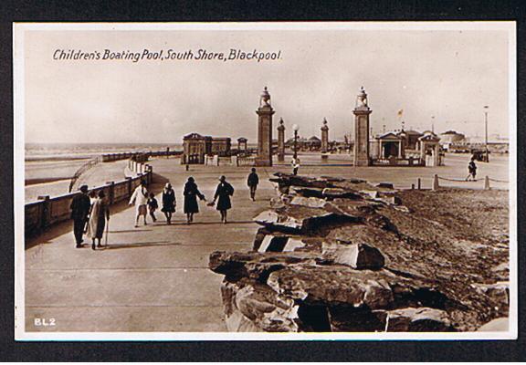 RB 591 - Real Photo Postcard - Children's Boating Pool - South Shore Blackpool Lancashire - Blackpool