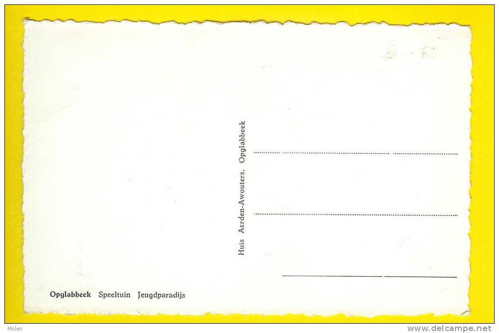 SPEELTUIN JEUGDPARADIJS OPGLABBEEK Huis Aerden-Awouters JARDIN DE RECREATION 2381 - Opglabbeek