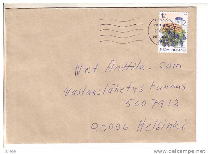 GOOD FINLAND Postal Cover 2007 - Good Stamped: Blueberry - Cartas & Documentos