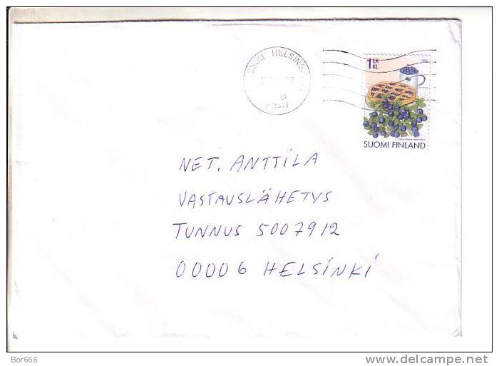 GOOD FINLAND Postal Cover 2007 - Good Stamped: Blueberry - Cartas & Documentos