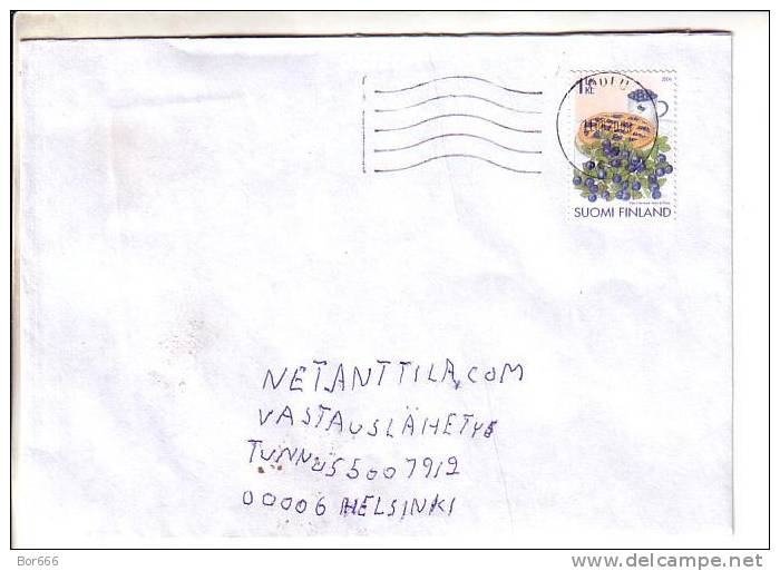 GOOD FINLAND Postal Cover 2008 - Good Stamped: Blueberry - Lettres & Documents