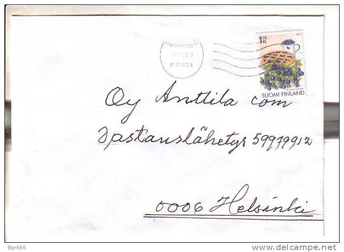 GOOD FINLAND Postal Cover 2009 - Good Stamped: Blueberry - Cartas & Documentos