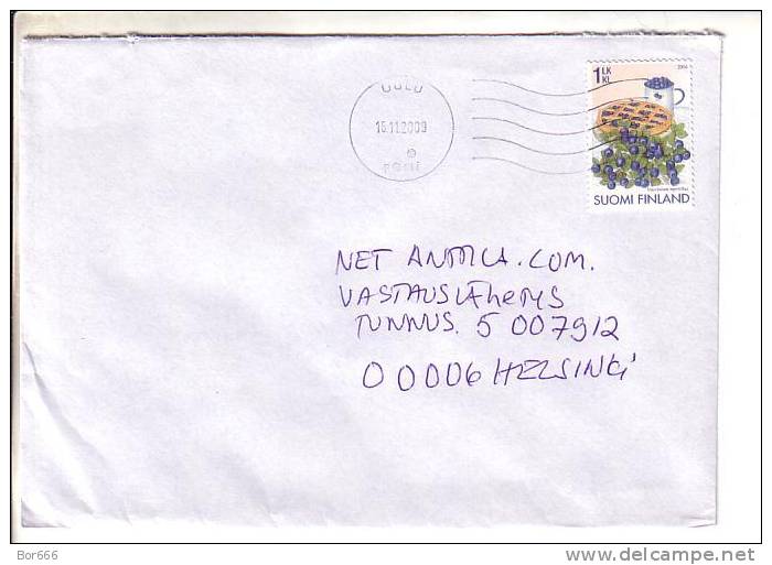 GOOD FINLAND Postal Cover 2009 - Good Stamped: Blueberry - Cartas & Documentos