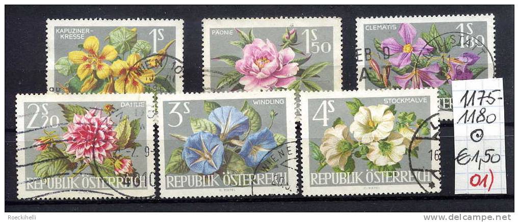 17.4.1964  -  Kpl. Satz  "Wiener Internat. Gartenschau 1964"  -  O Gestempelt -  Siehe Scan (1175-80o 01) - Used Stamps