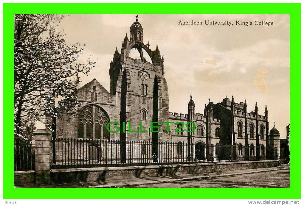 ABERDEEN, SCOTLAND - UNIVERSITY, KINGS COLLEGE - VALENTINES SERIES - J.V. - WRITTEN IN 1913 - - Aberdeenshire