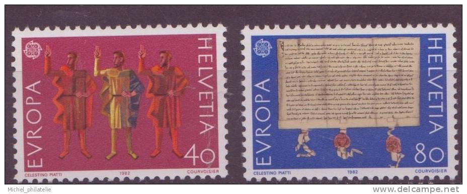 SUISSE N° 1150-1151** NEUF SANS CHARNIERE  EUROPA FAITS HISTORIQUES - Unused Stamps