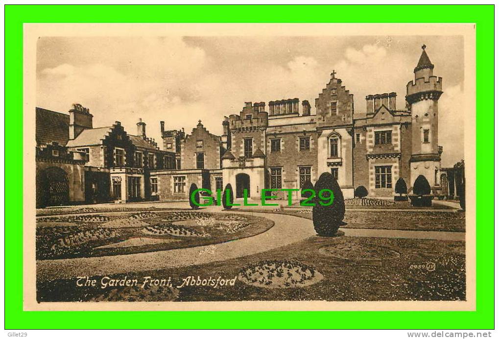 ABBOTSFORD, SCOTLAND - THE GARDEN FRONT - VALENTINE´S SERIES - J.V. - WRITTEN IN 1913 - - Berwickshire