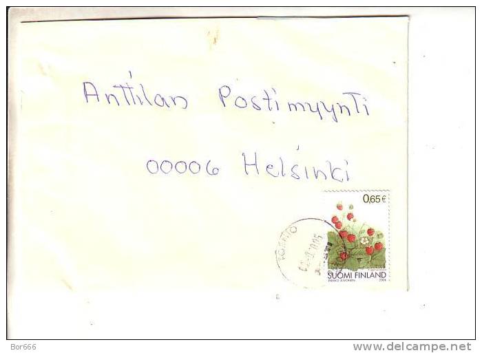 GOOD FINLAND Postal Cover 2005 - Good Stamped: Strawberry - Cartas & Documentos