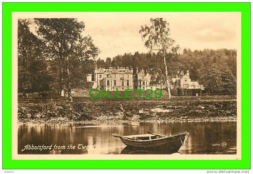 ABBOTSFORD, SCOTLAND - FROM THE TWEED - VALENTINE´S SERIES - J.V. - WRITTEN IN 1913 - - Berwickshire