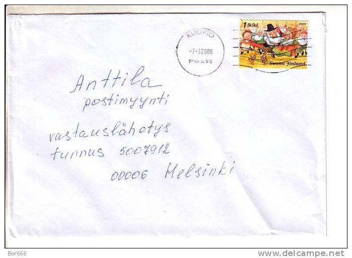 GOOD FINLAND Postal Cover 2006 - Good Stamped: Christmas - Cartas & Documentos