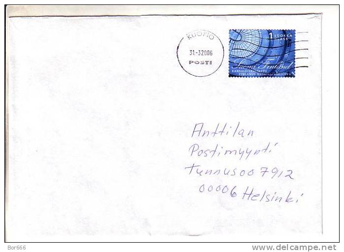 GOOD FINLAND Postal Cover 2006 - Good Stamped: Bibliotheca - Cartas & Documentos