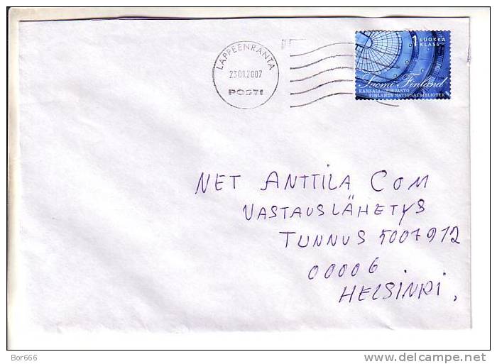 GOOD FINLAND Postal Cover 2007 - Good Stamped: Bibliotheca - Covers & Documents