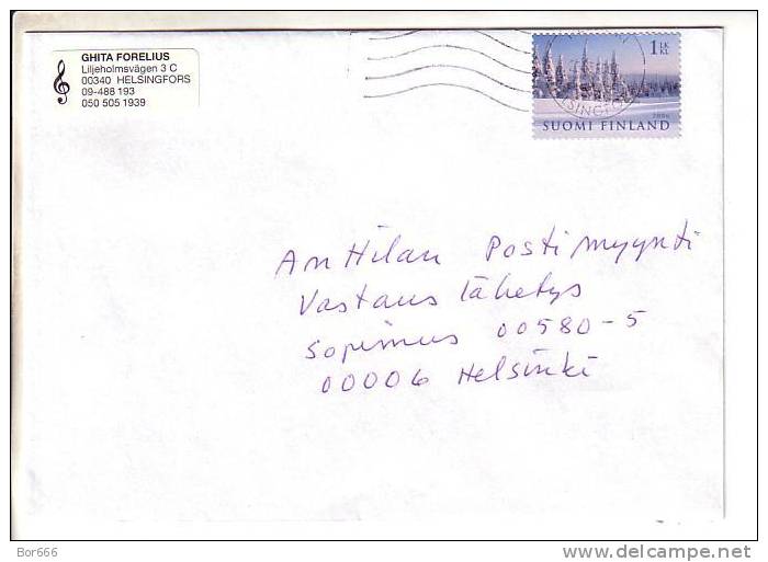 GOOD FINLAND Postal Cover 2006 - Good Stamped: Landscape - Cartas & Documentos