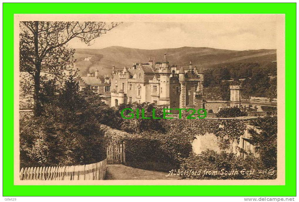 ABBOTSFORD, SCOTLAND - FROM THE SOUTH EAST - VALENTINES SERIES - J.V.  - WRITTEN IN 1913 - - Berwickshire