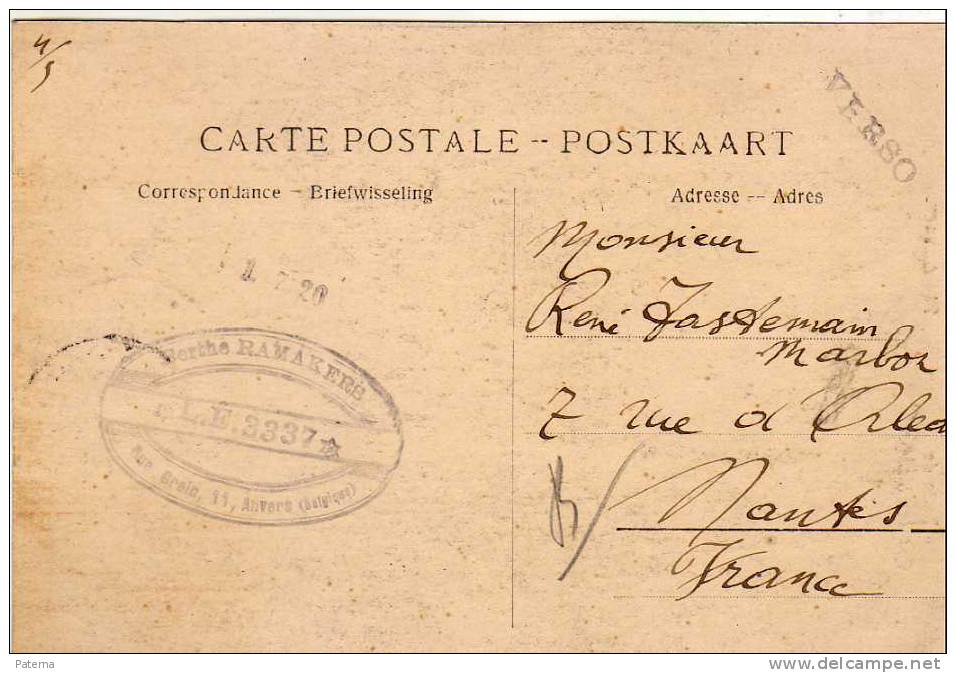 3512   Postal, Anvers- Anvtwerpen 1920 ( Belgica), Post Card - Cartas & Documentos