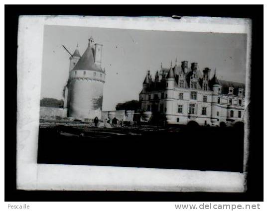 NEGATIF VERRE - CHATEAU A LOCALISER - CHENONCEAUX 41 LOIR ET CHER ? - Glass Slides