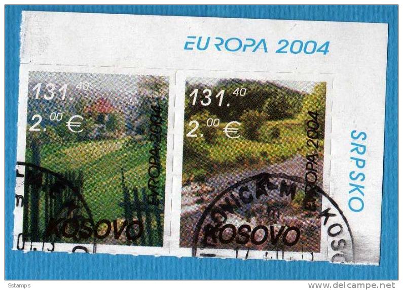 2004X    KOSOVO 2004 EUROPA CEPT JUGOSLAVIA SERBIA SERIE  RARO  USED CANCELLED - 2004