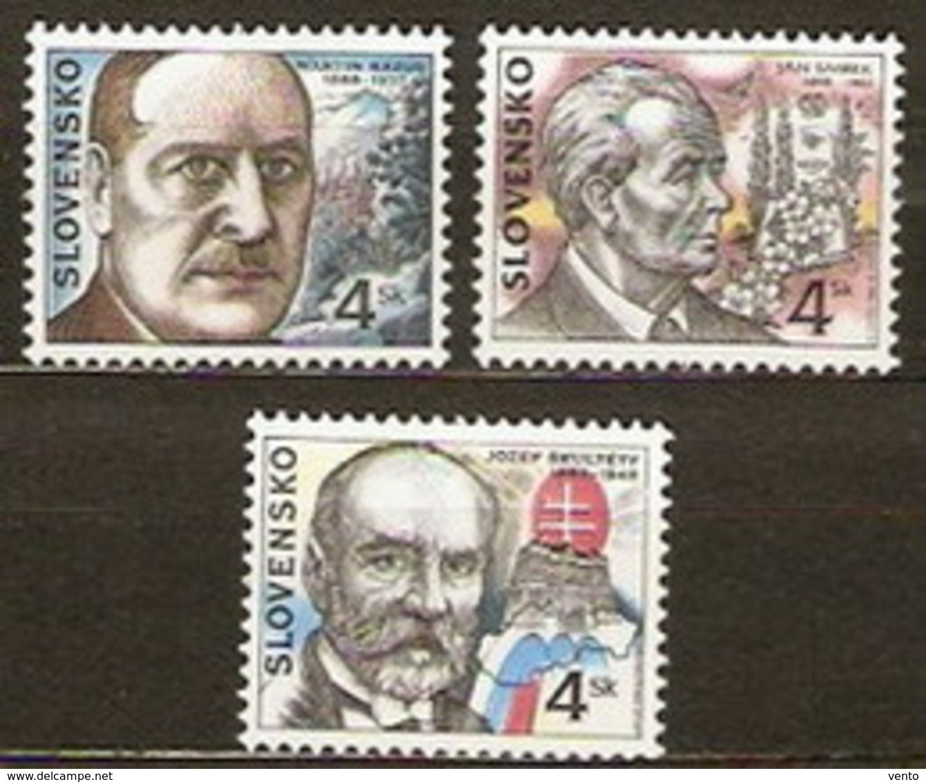Slovakia 1998 Mi 302-304 Famous People ** - Unused Stamps