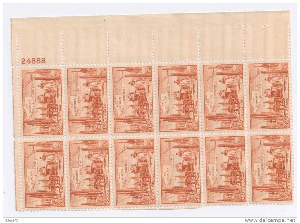 SC# 1028 Plate Block Of 12 Gadsen MNH  VF  UR 24888 - Plate Blocks & Sheetlets