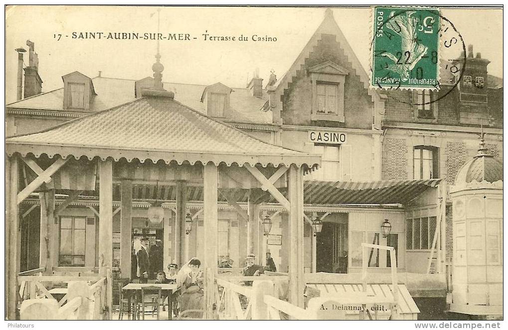 SAINT-AUBIN-SUR-MER  -  Terrasse Du Casino - 1910 - Saint Aubin