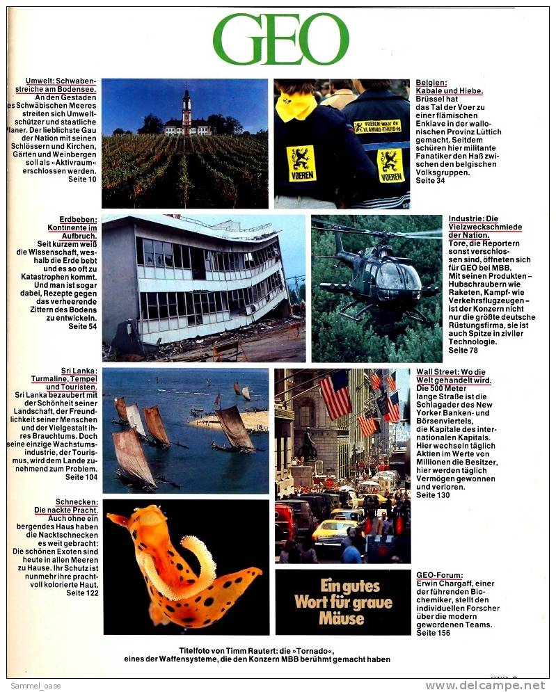 Geo Magazin  -  Nr.4  1981 ,  Wall Street  -  Sri Lanka  -  SCHNECKEN : Die Nackte Pracht - Sonstige & Ohne Zuordnung