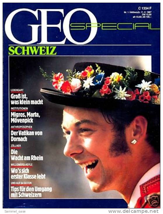 Geo Magazin  -  Schweiz Spezial -  Nr.2  1987 ,  Millionär Asyle ,  Zöllner : Die Wacht Am Rhein - Viaggi & Divertimenti